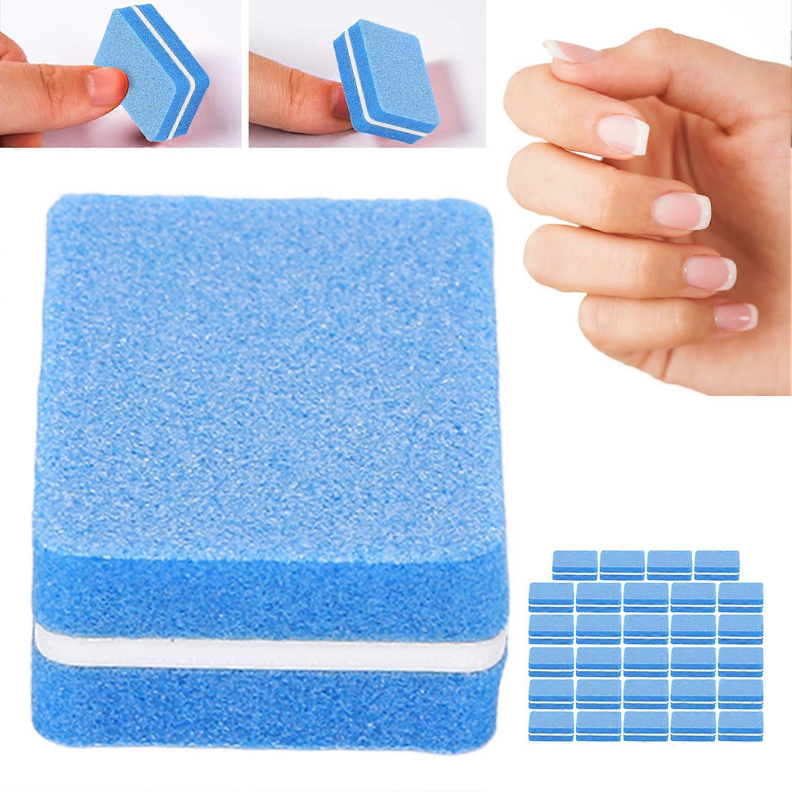 30pcs Blue Mini Nail Buffer Block Sponge Set Professional Salon