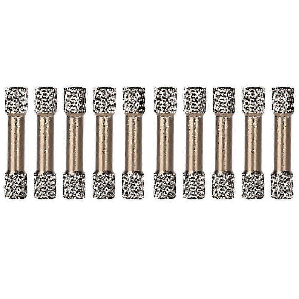10 Pcs M3*30mm Titanium-Grey Aluminium Spacer Rods Textured Knurled Head Durable Connectors Inner Thread for Model Frames and Machiner