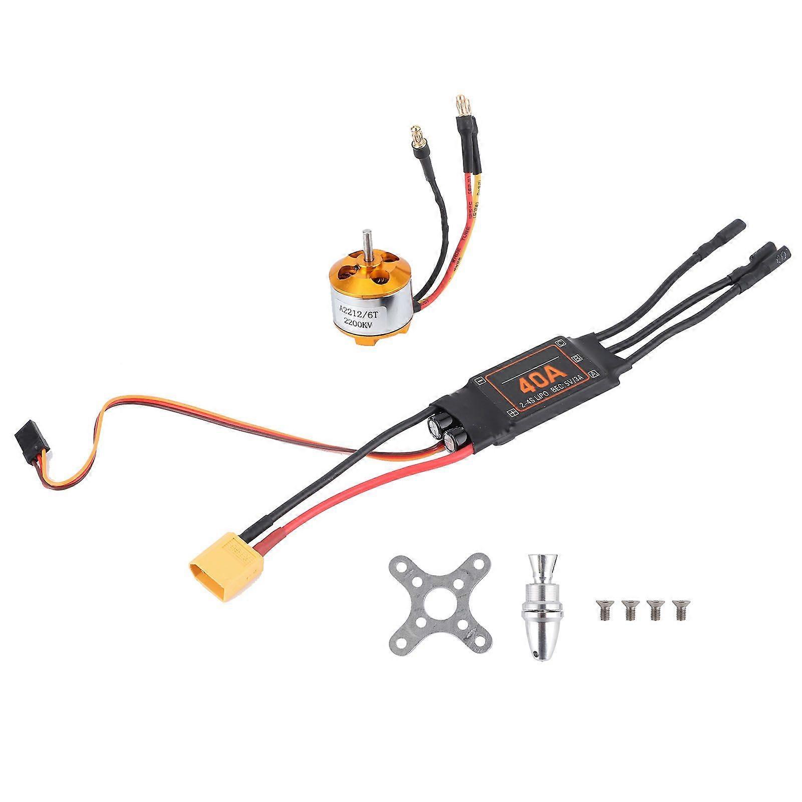 2212 KV2200 Motor 40A Brushless ESC XT60 RC Motor ESC Set for Drone Helicopter FPV