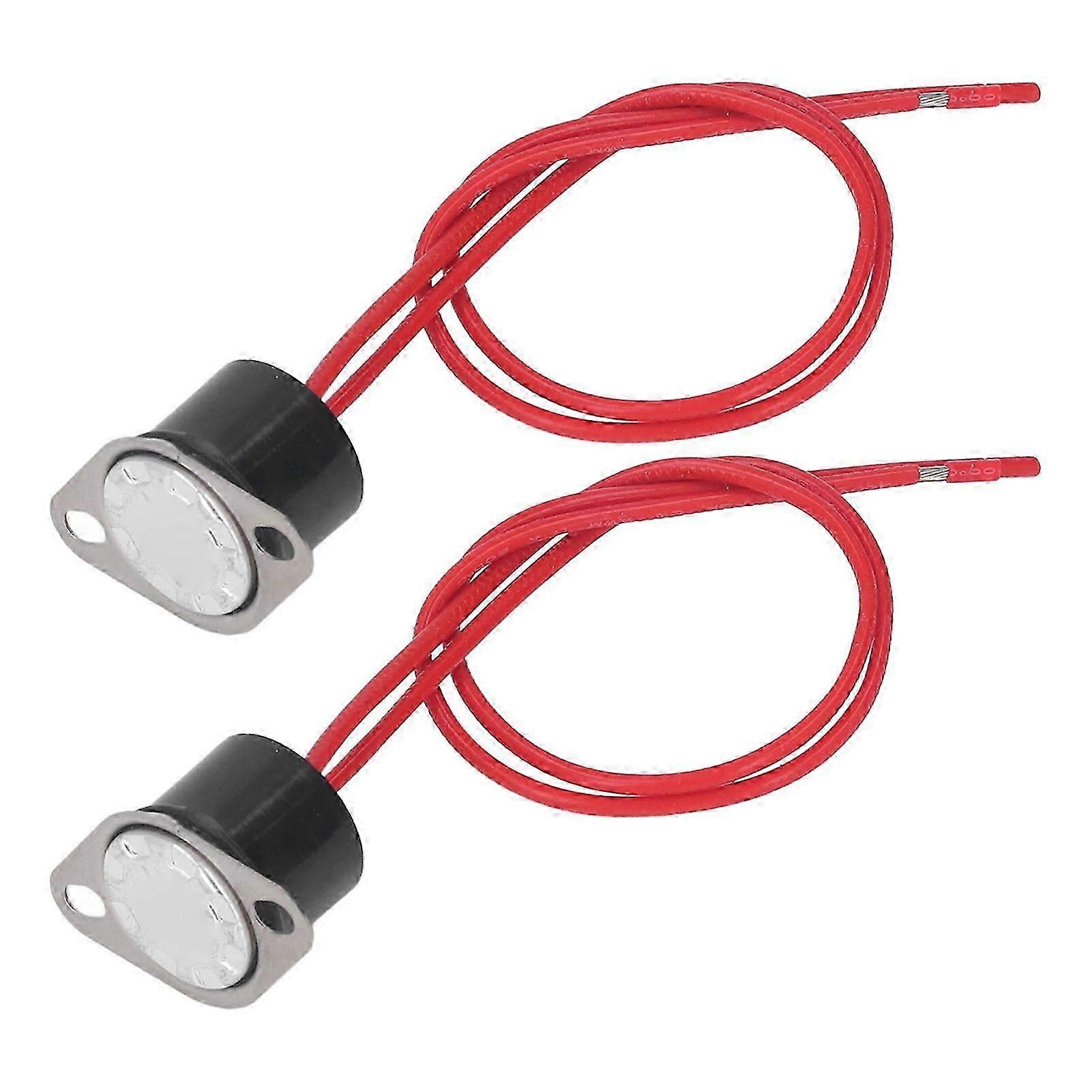 2 Pcs Thermal Control Switch Waterproof Bimetallic Sensor Quick Response Thermostat Temperature Switch 10A 250V 120