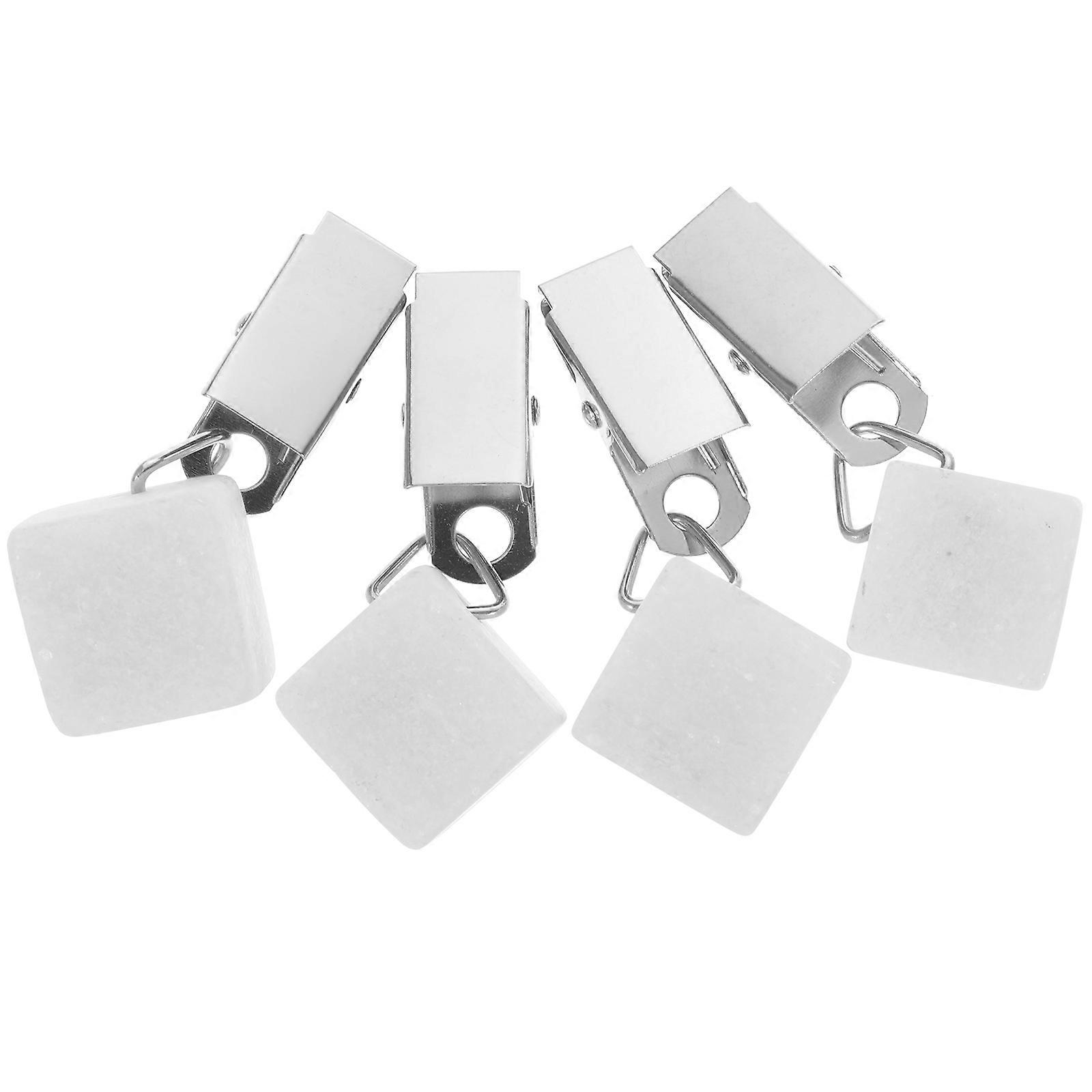 Table Cloth Weight Stone with Metal Clip for Outdoor Use 12 Pieces