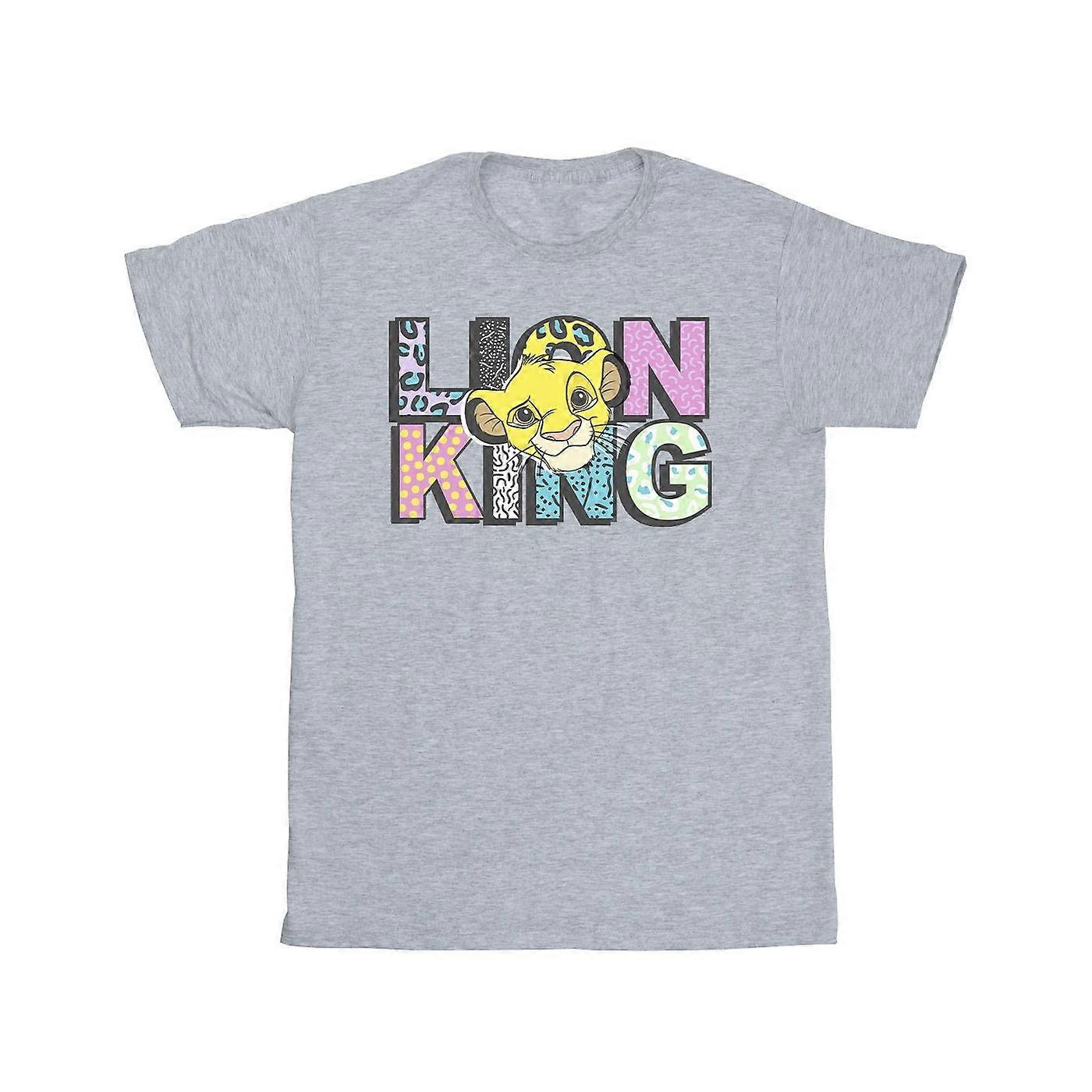 Disney Uomo Il Re Leone Pattern Logo T-Shirt