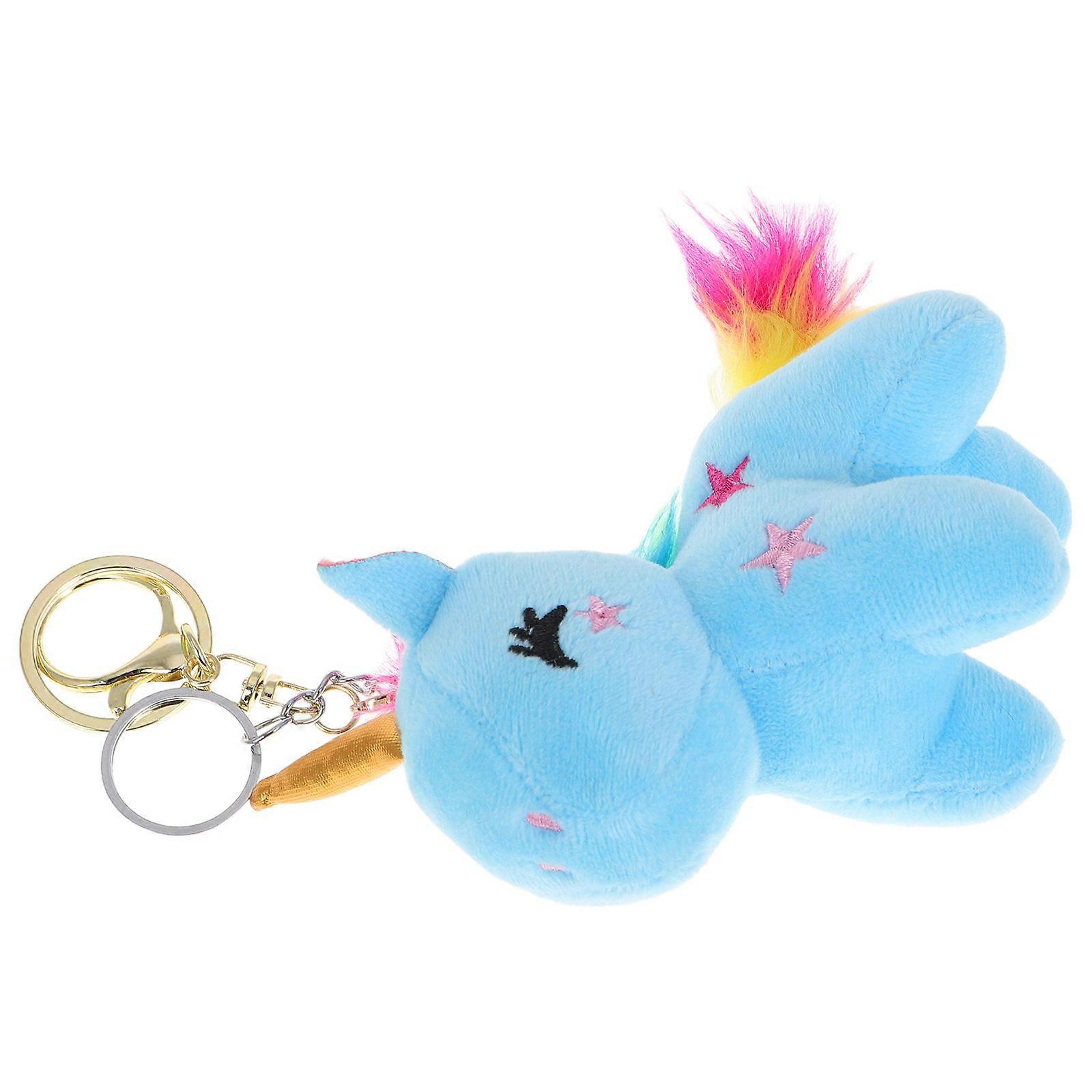 Unicorn Keychain Plush Keyring for Key Ring Soft Plush Multicolor Keychain 1Pcs