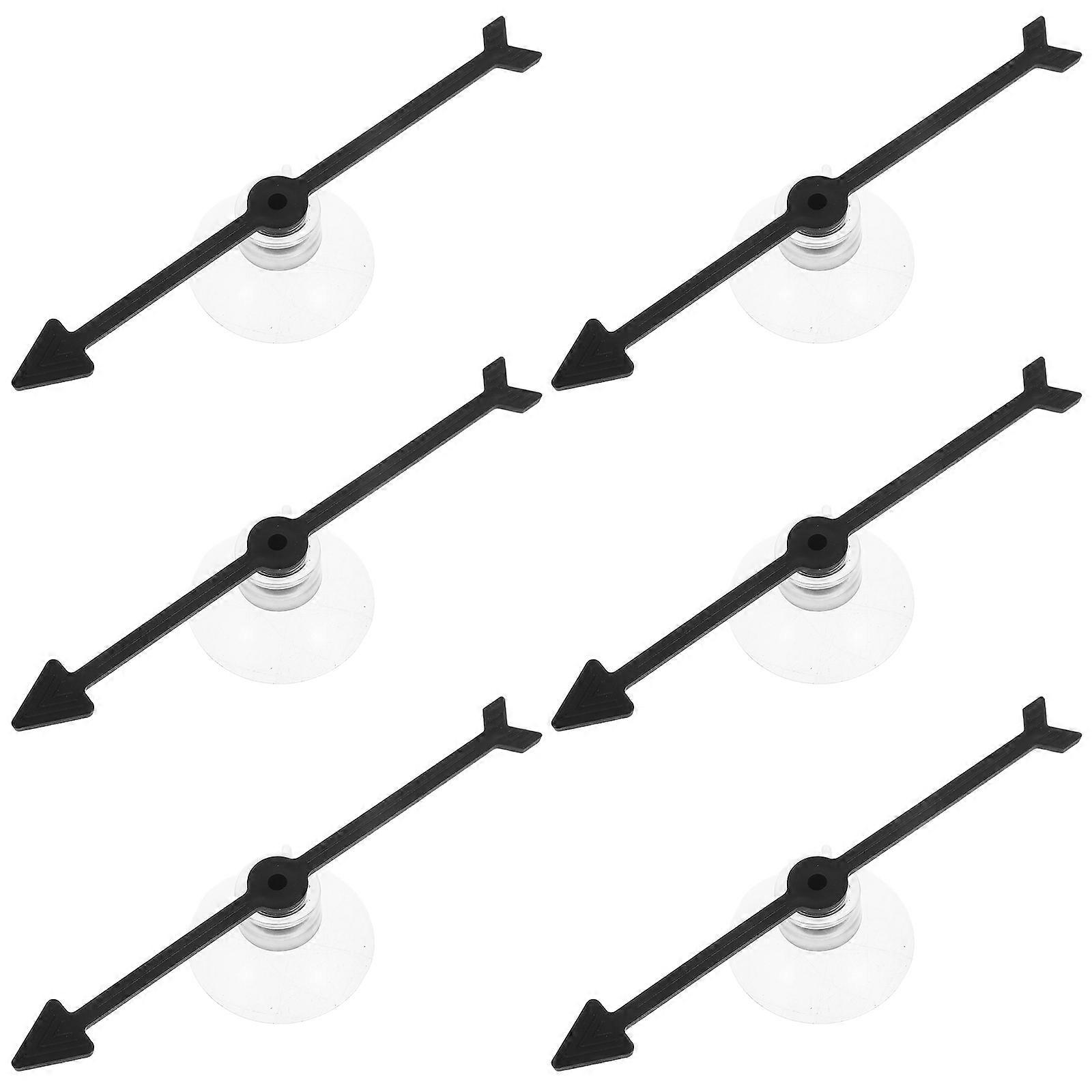 Black Plastic Rotating Arrow Game Arrow Pointer for Board Games 6Pcs