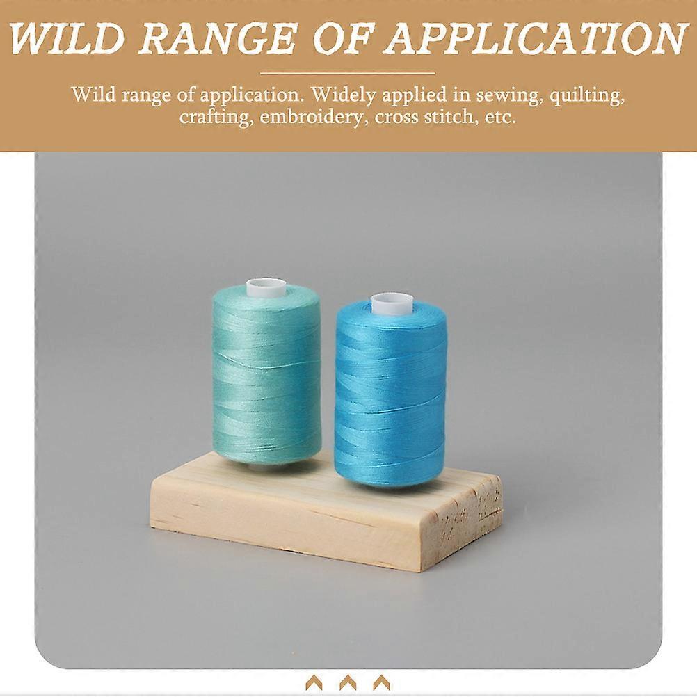 Khaki Wooden Spool Stand for Sewing Thread Organizer 2Pcs Set