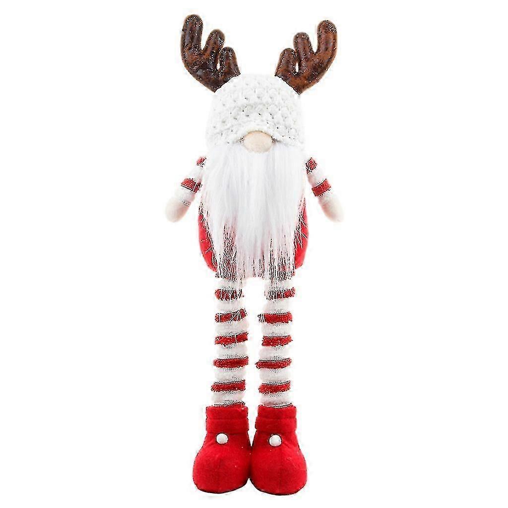 Christmas Gnome Reindeer Swedish Tomte Gnome With Retractable Spring Legs Decor