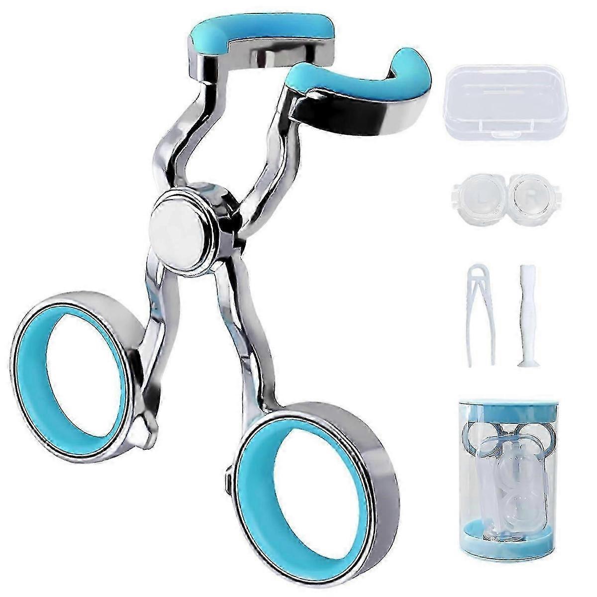 Contact Lens Applicator Tool, Contact Lens Wearing Aid Tool with Contact Lens Case, Sucker+Tweezer with Soft Tip, Travel Set, Easier Apply/Remove