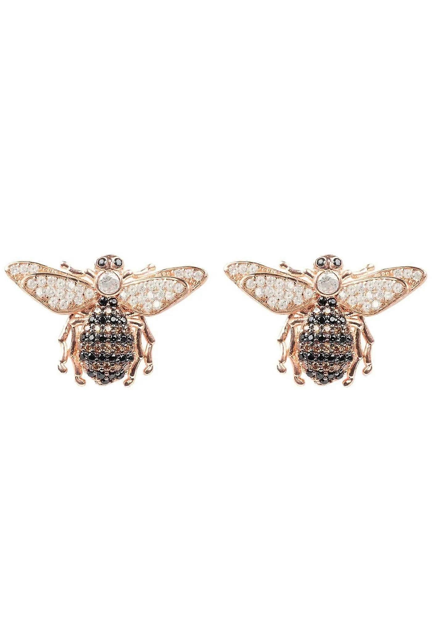 Latelita Rosegold Honey Bee Stud Earrings - 2cm x 1.5cm