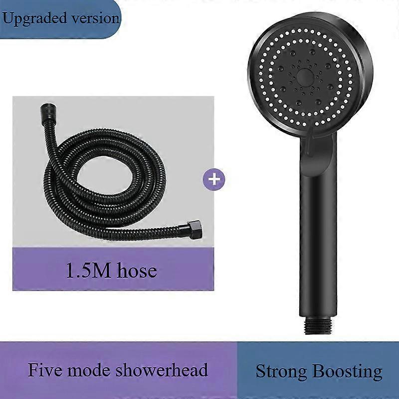 3pc Luxurious Pressurized Handheld Shower Head - 5 Modes Adjustable Water Output, Thermostatic Control, Polished Finish, Hanging