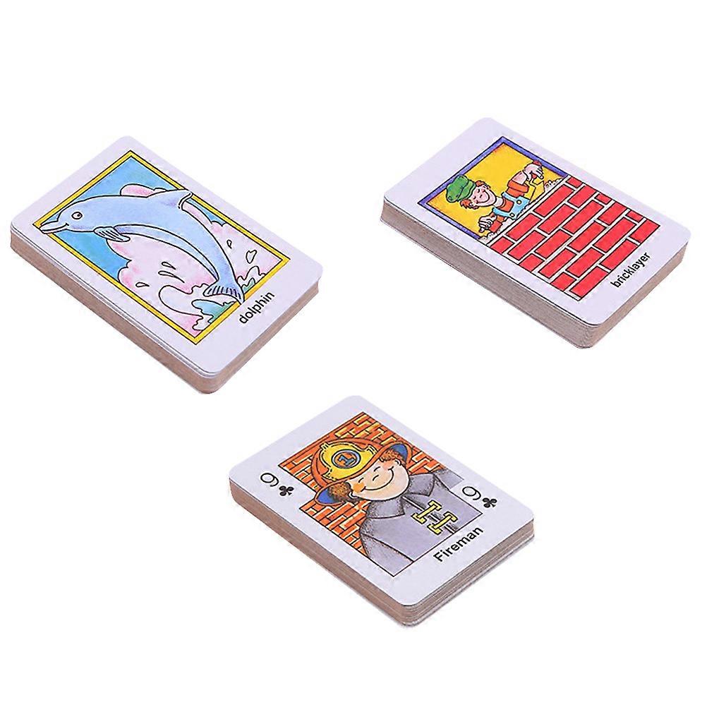 Cognitive Training Cards Funny Poker Game Accessories Colorful Toy For Children 3 Boxes In Rectangle Shape