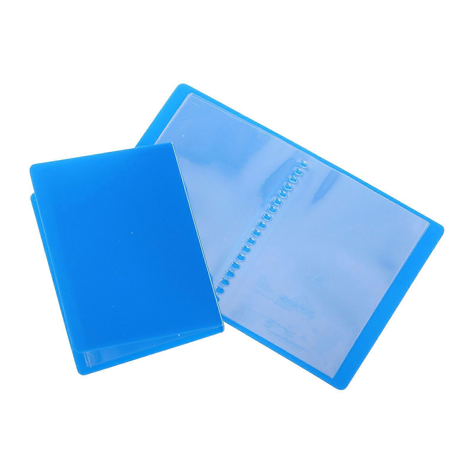 Miniature Dollhouse File Folder for Office Use 2Pcs Plastic Blue Set