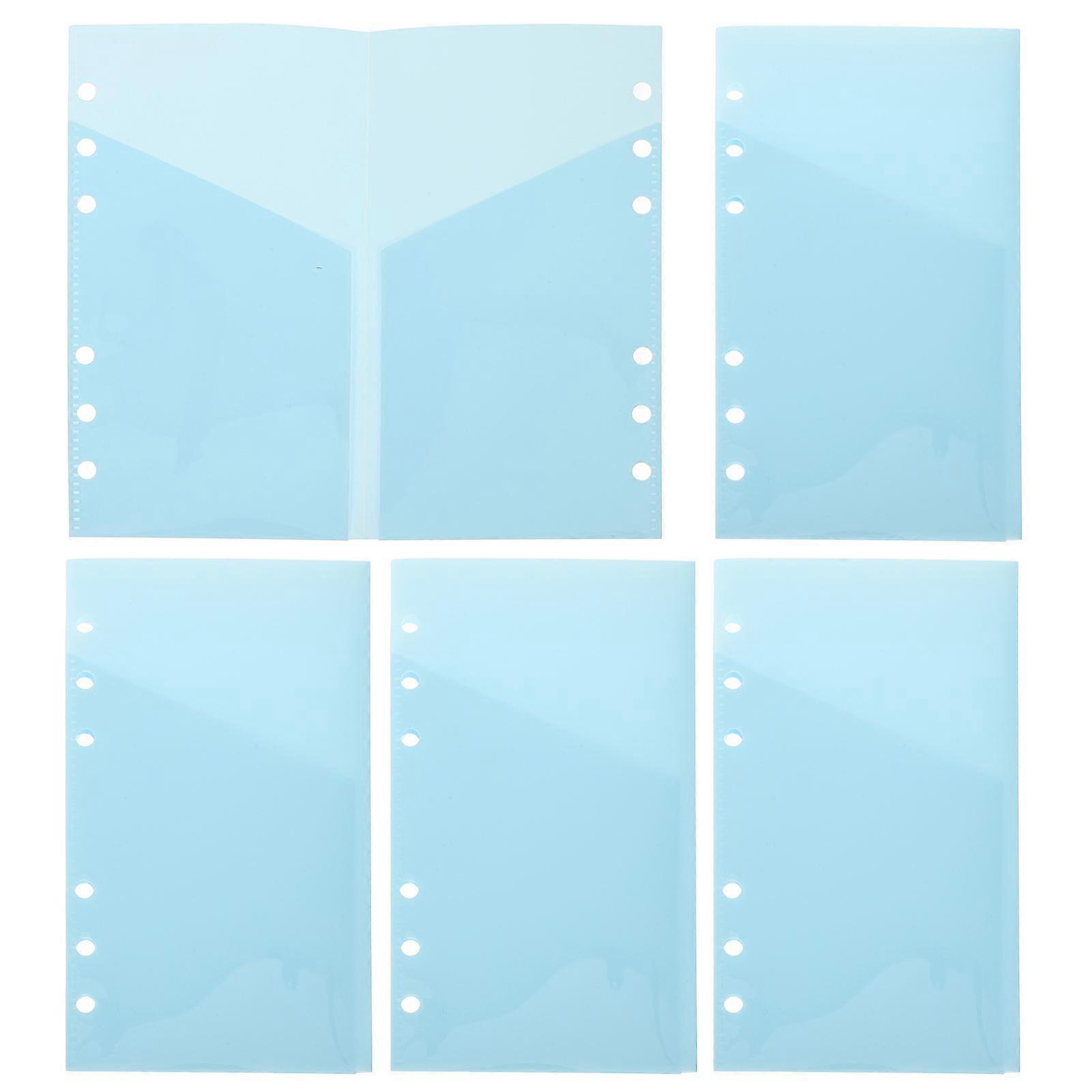 Budget Binder Insert Portable for Storage Use 10Pcs Sky-Blue PP Material