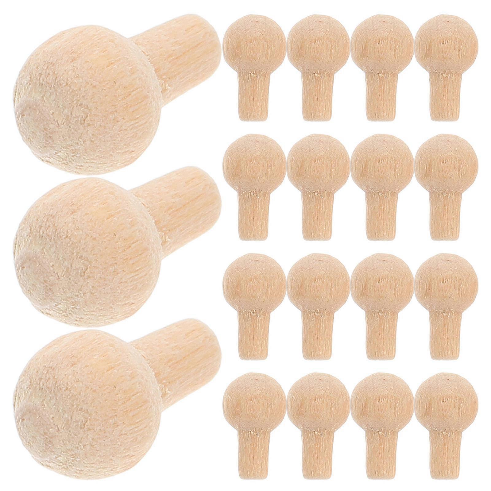 Miniature Drawer Handles Wooden Knobs for Dollhouse Use 250Pcs Set