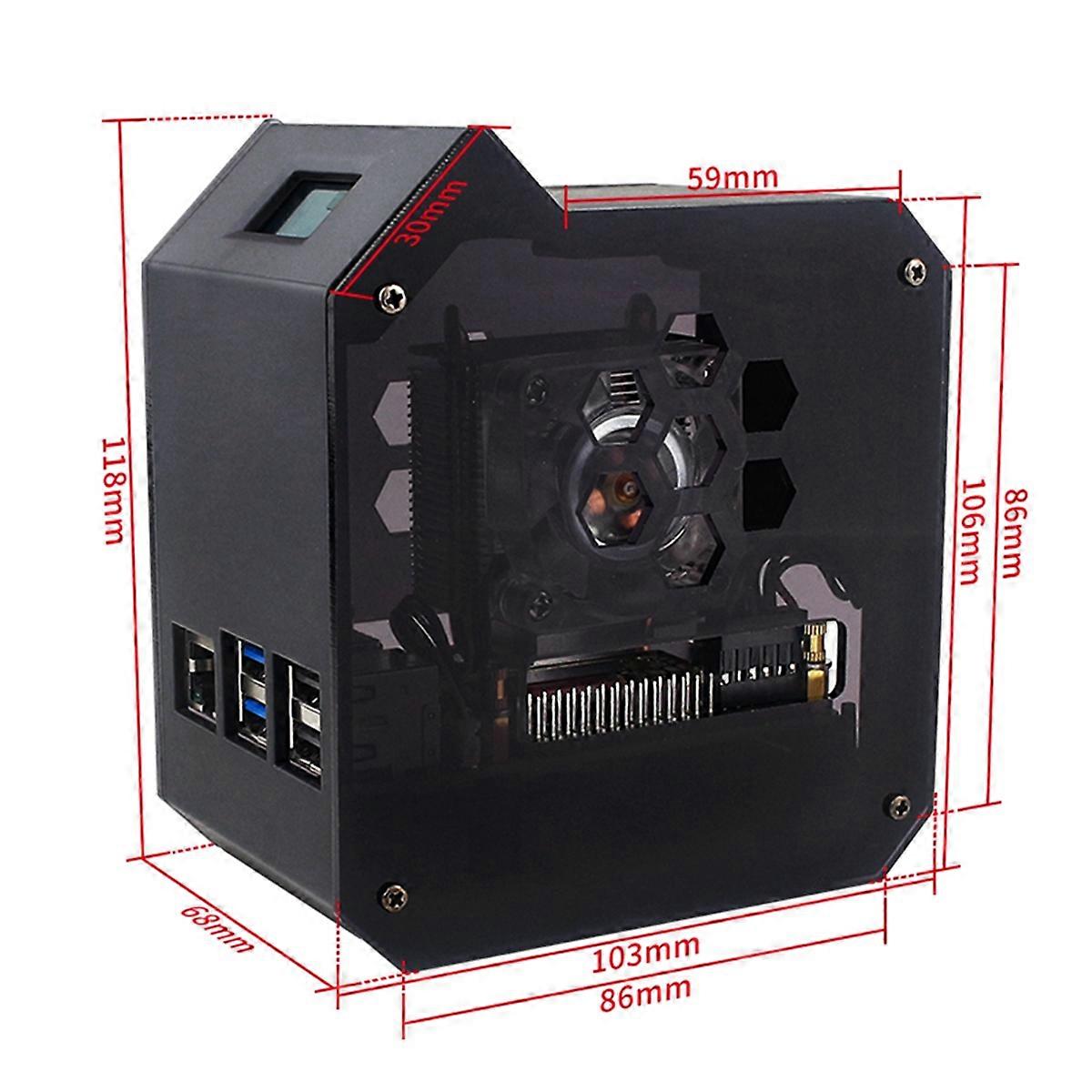 For 5 ABS Mini Tower Case Kit Copper Tube Ice Tower Fan