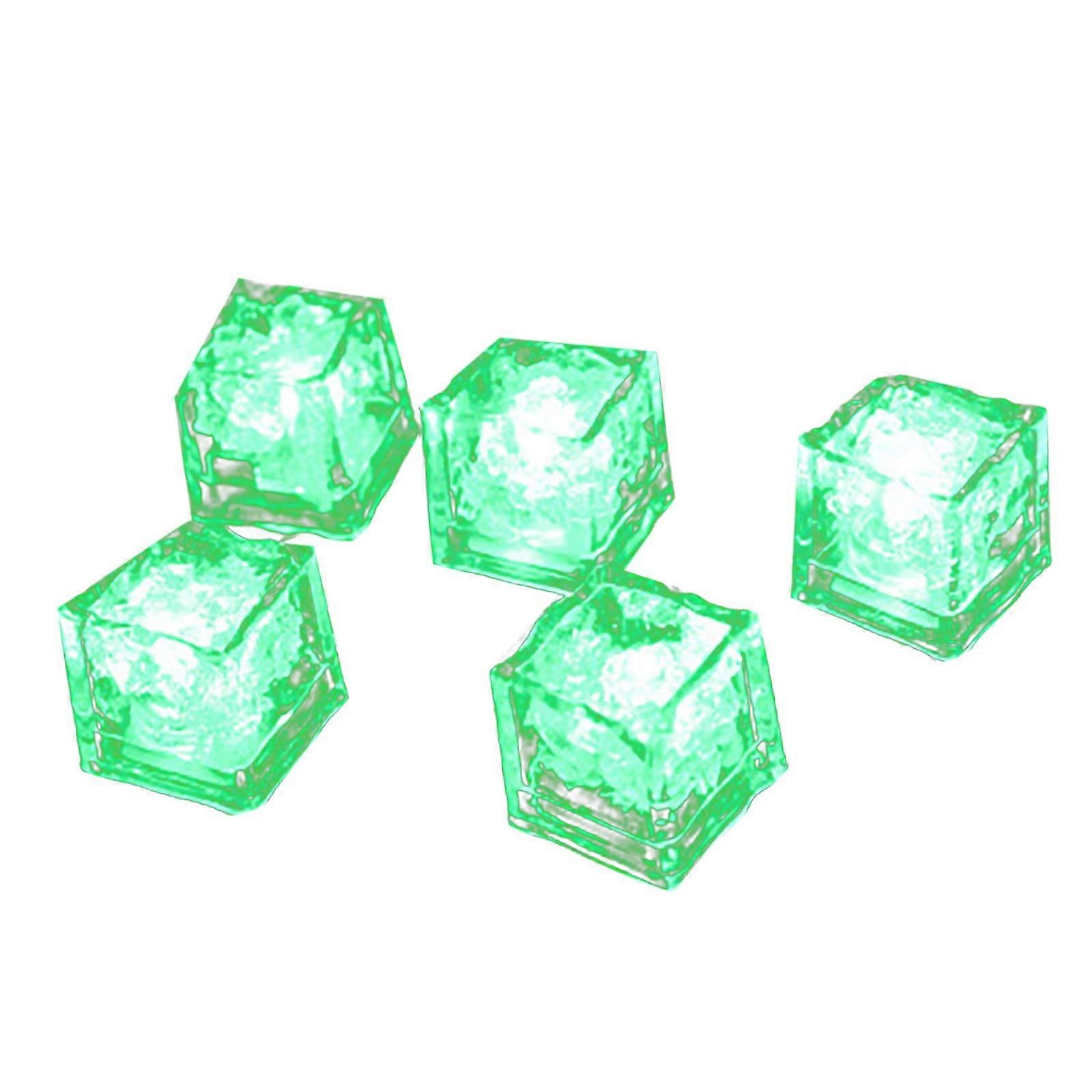 LED Ice Cube Shape Lights, MultiColor Liquid Sensor Glowing Light up Ice Cubes for Drinks Bar Party Wedding Decorations