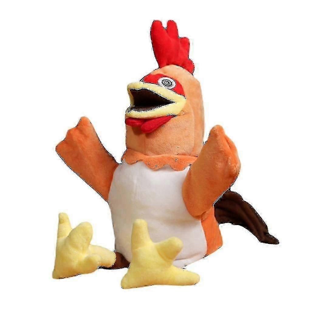 Cute cartoon plush doll hand puppet parentchild game big rooster black cow penguin unicorn doll rag doll