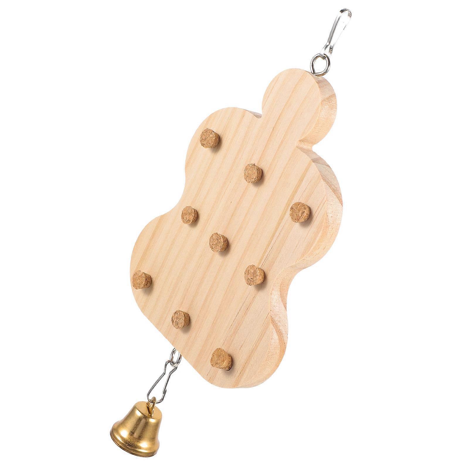 Parrot Chewing Toy Bird Hanging Toy for Play 3Pcs with Wooden Design