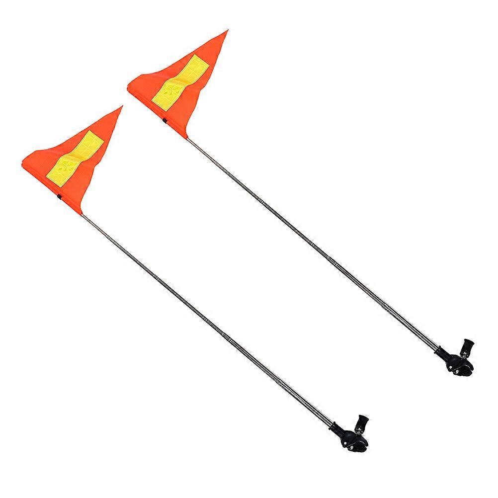 Golf Cart Flag Pole with Reflective Design for Safety 6Pcs Set