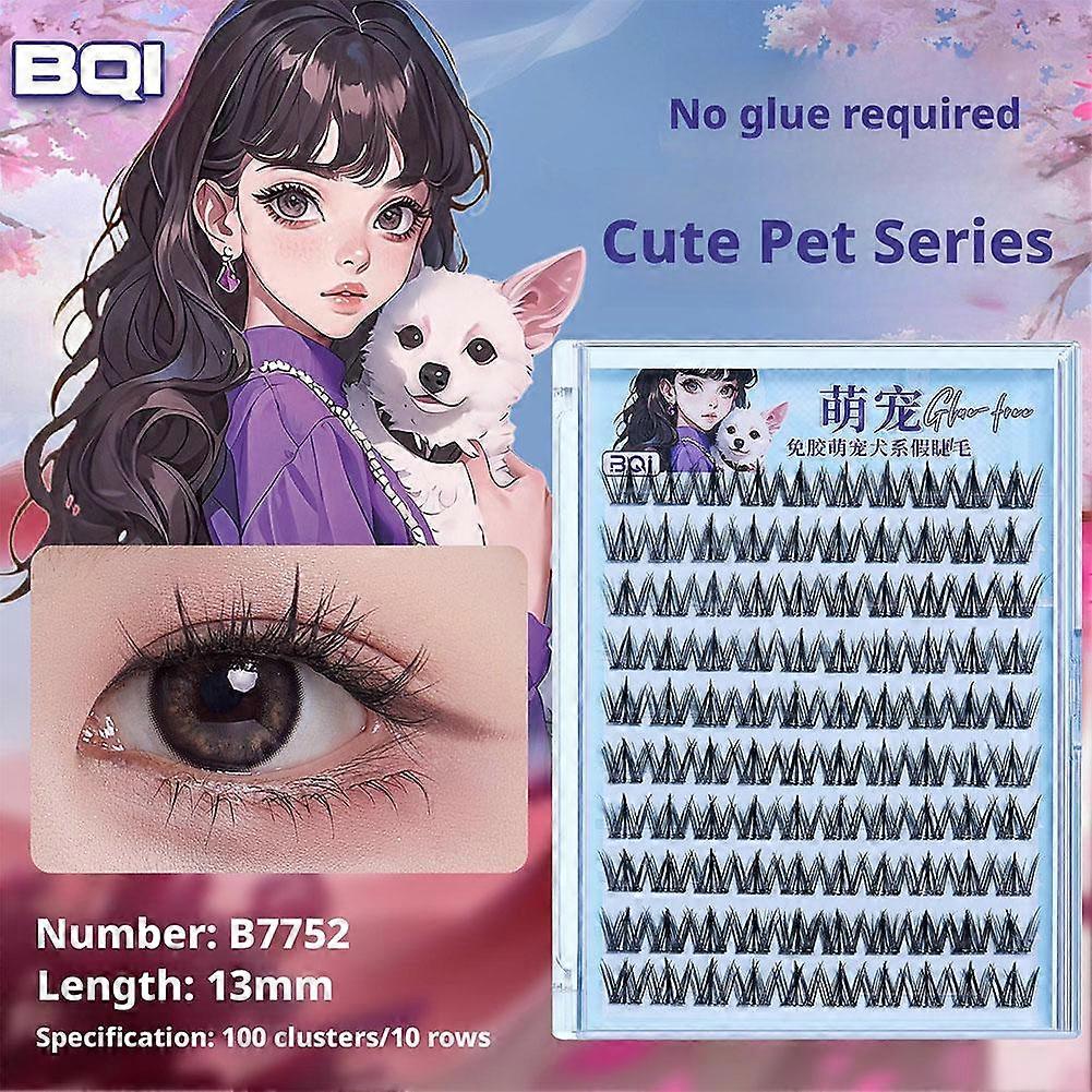 Self Adhesive False Eyelashes Glue Free Natural Single Cluster Cat Elf Lashes Easy Apply Beginner Friendly