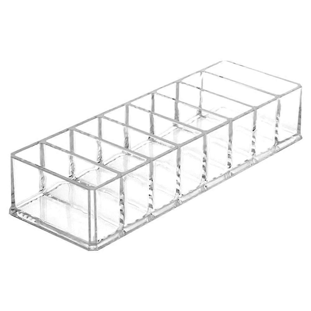 Desk Makeup Organizer Cosmetics Container Home Use Transparent Rectangular Organization 1Pcs