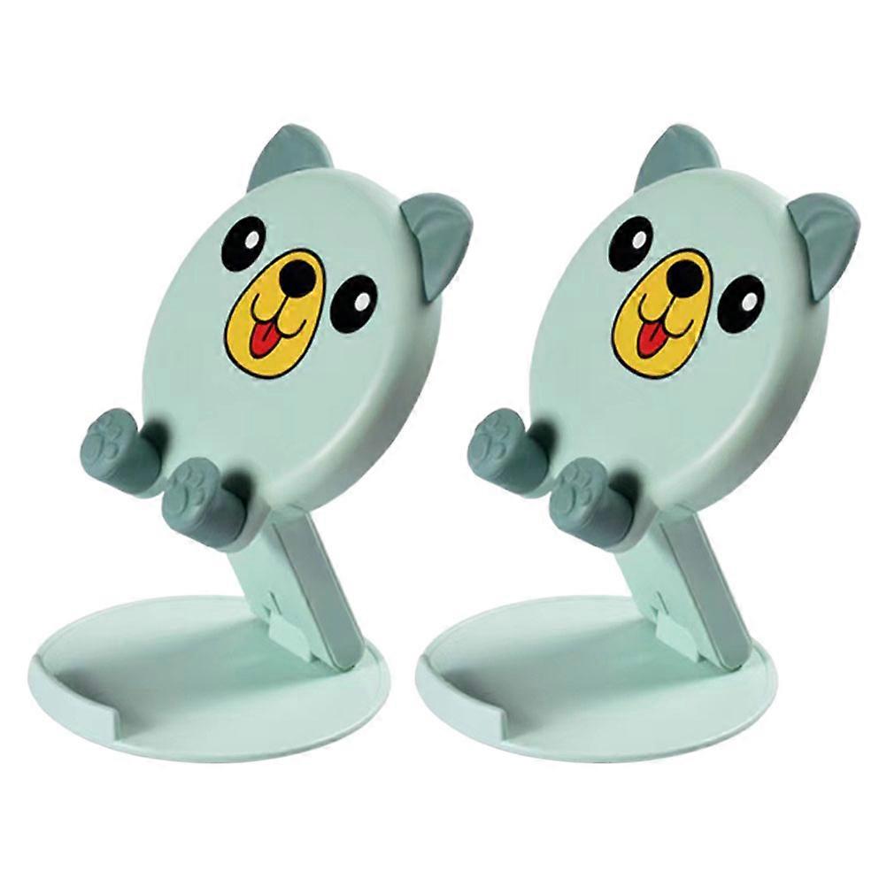 6Pcs Folding Phone Holder for Desktop Use Silicone Phone Stand Sky-Blue