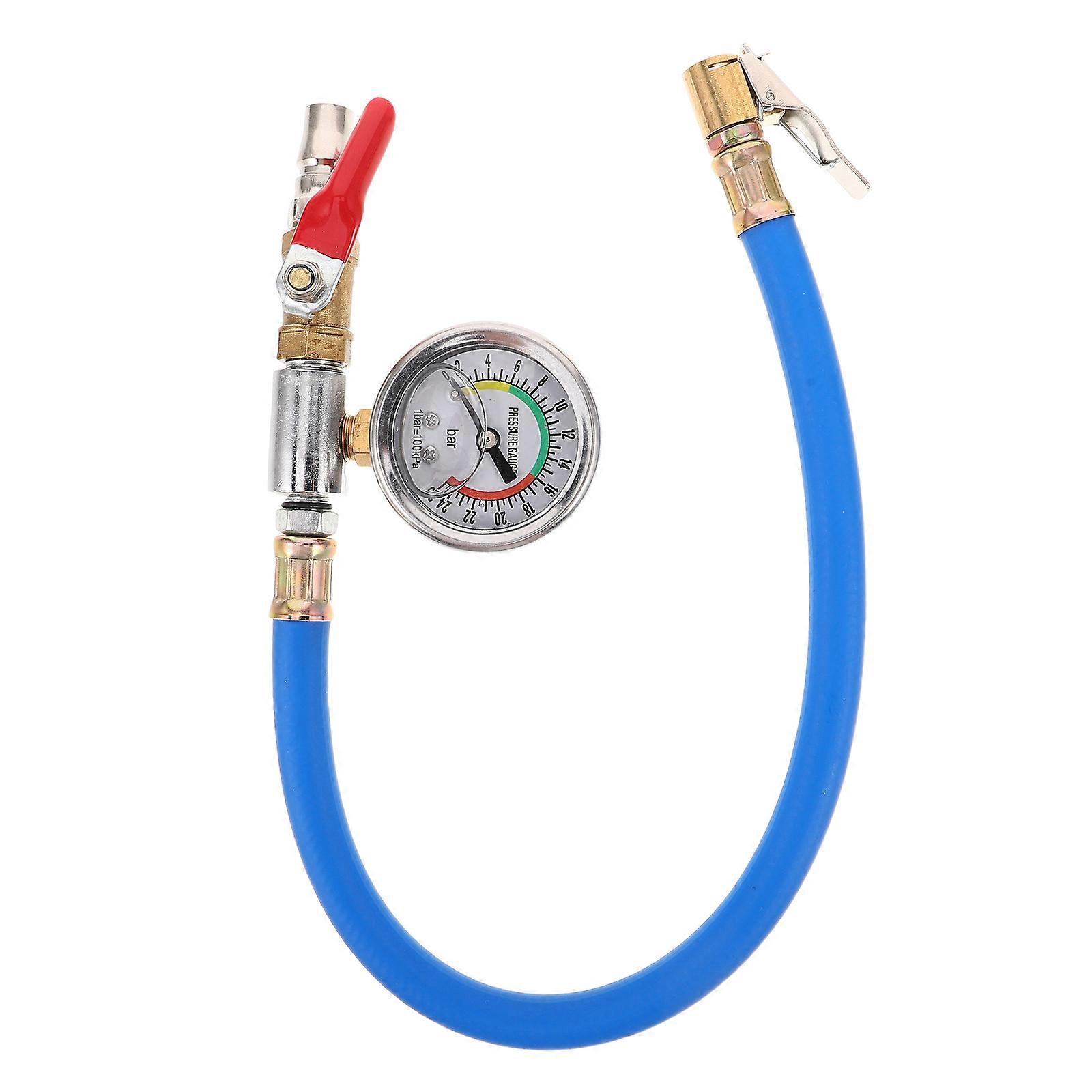 Air Compressor Tire Pressure Gauge with Self Clamping 2Pcs
