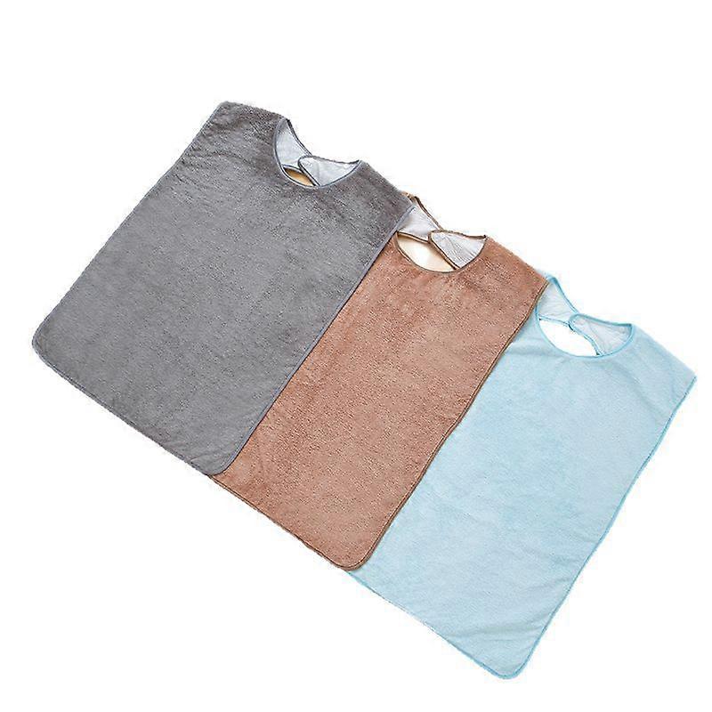 3pcs Waterproof Bib for Elderly Mealtime Splash-Proof Coverall Feeding Apron
