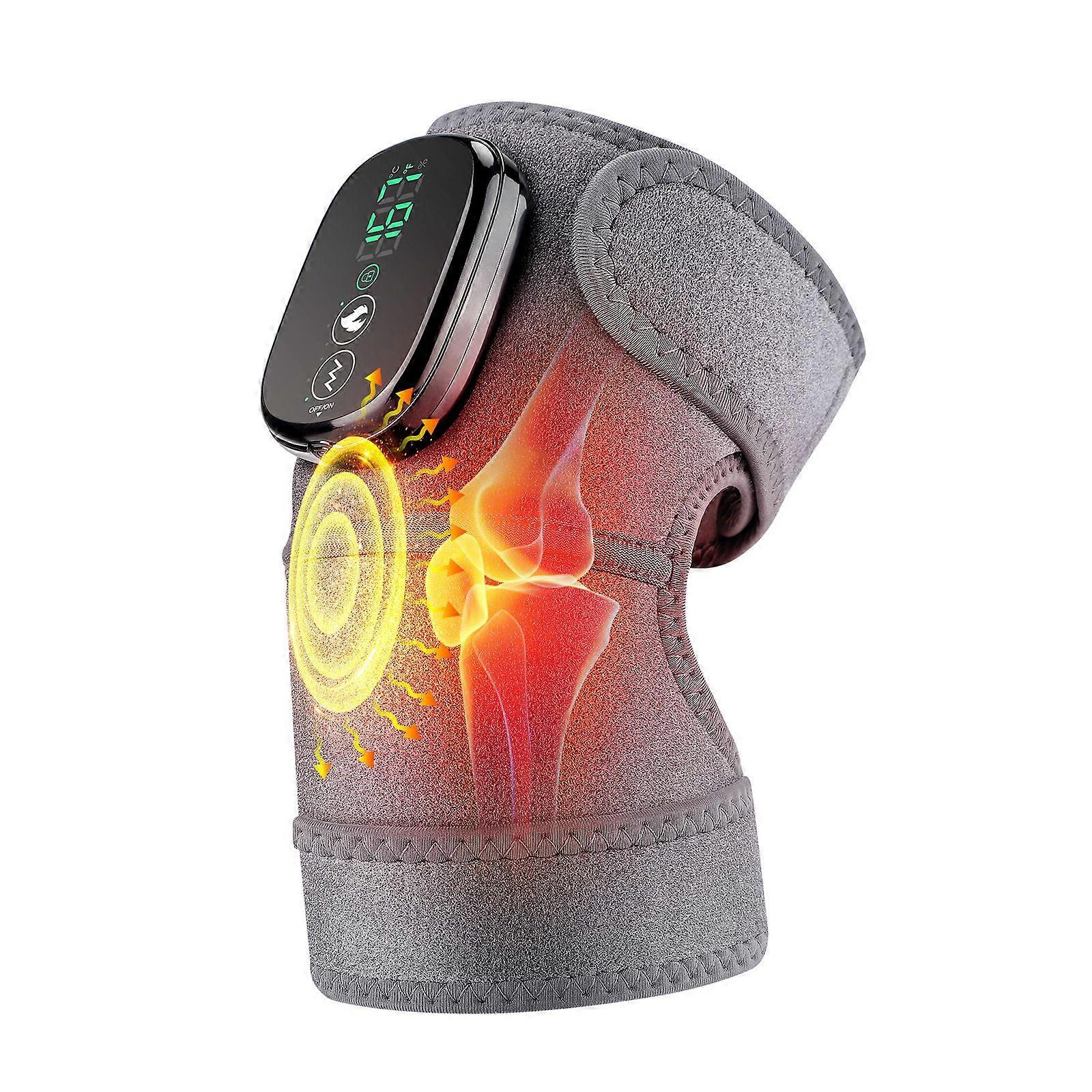 Smart Electric Heating Knee Shoulder Pads USB Charging 3-Temp Control Vibration Massager 5000mAh Elderly Warmth Therapy