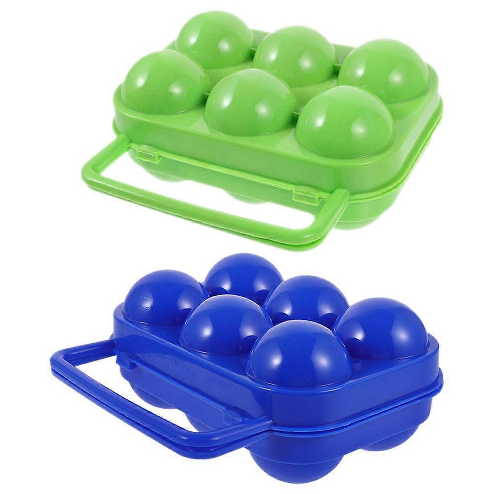 Plastic Camping Egg Holder for Travel with Handle Shockproof 4Pcs