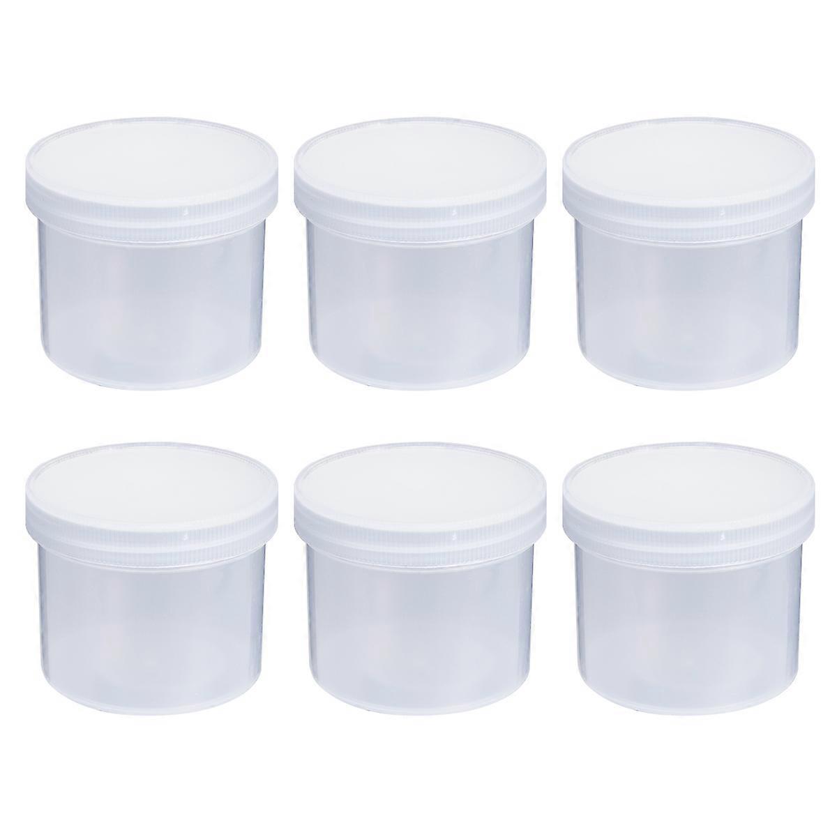 Bottle Storage Containers for Storage 6Pcs White Jars