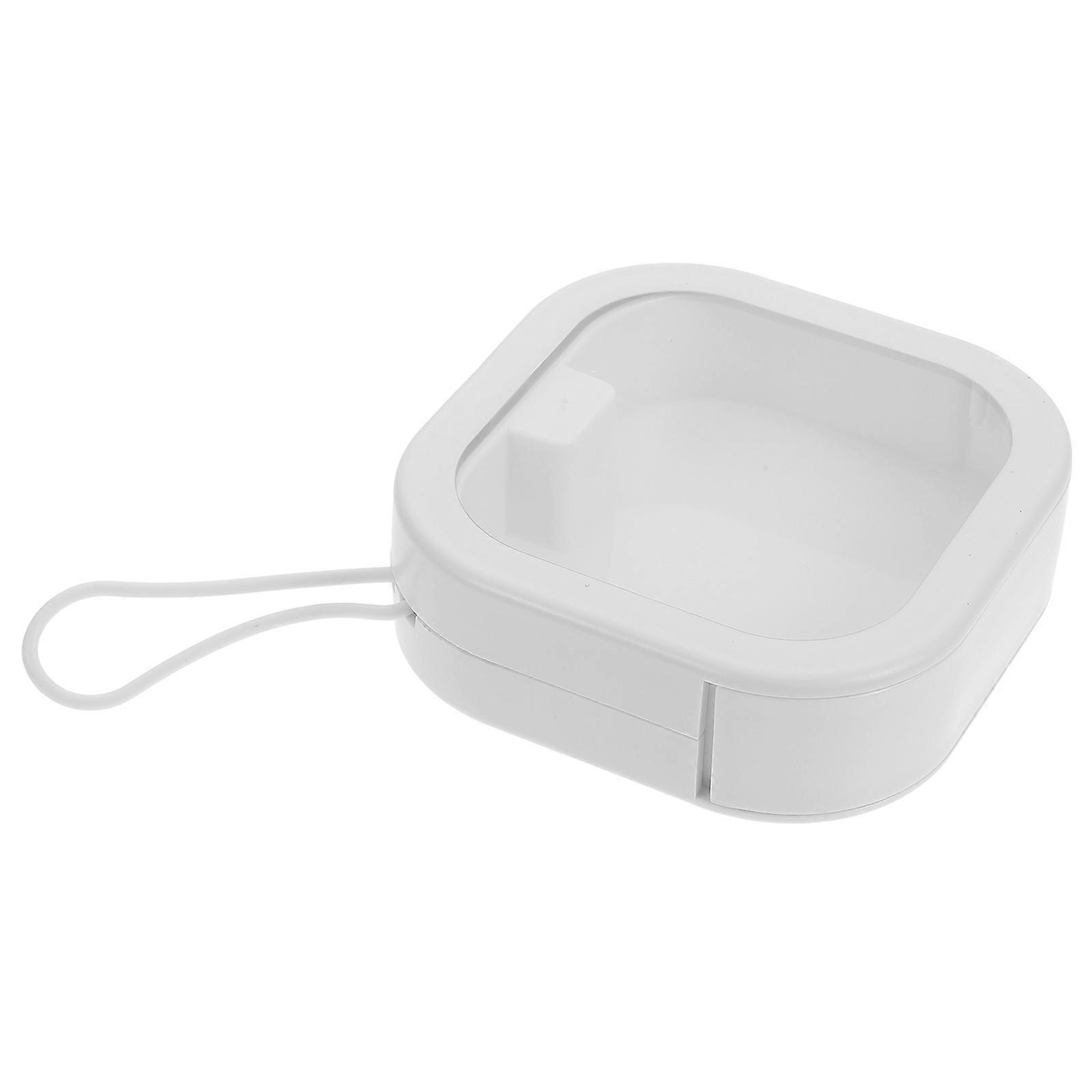 Denture Case For Travel Daily Use 2Pcs White Portable Storage Box For Orthodontic Retainers