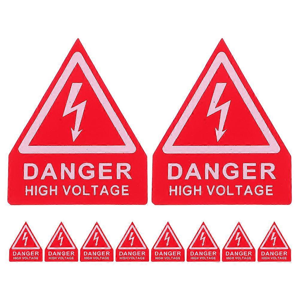 Red High Voltage Warning Stickers for Electrical Panels Safety 30Pcs