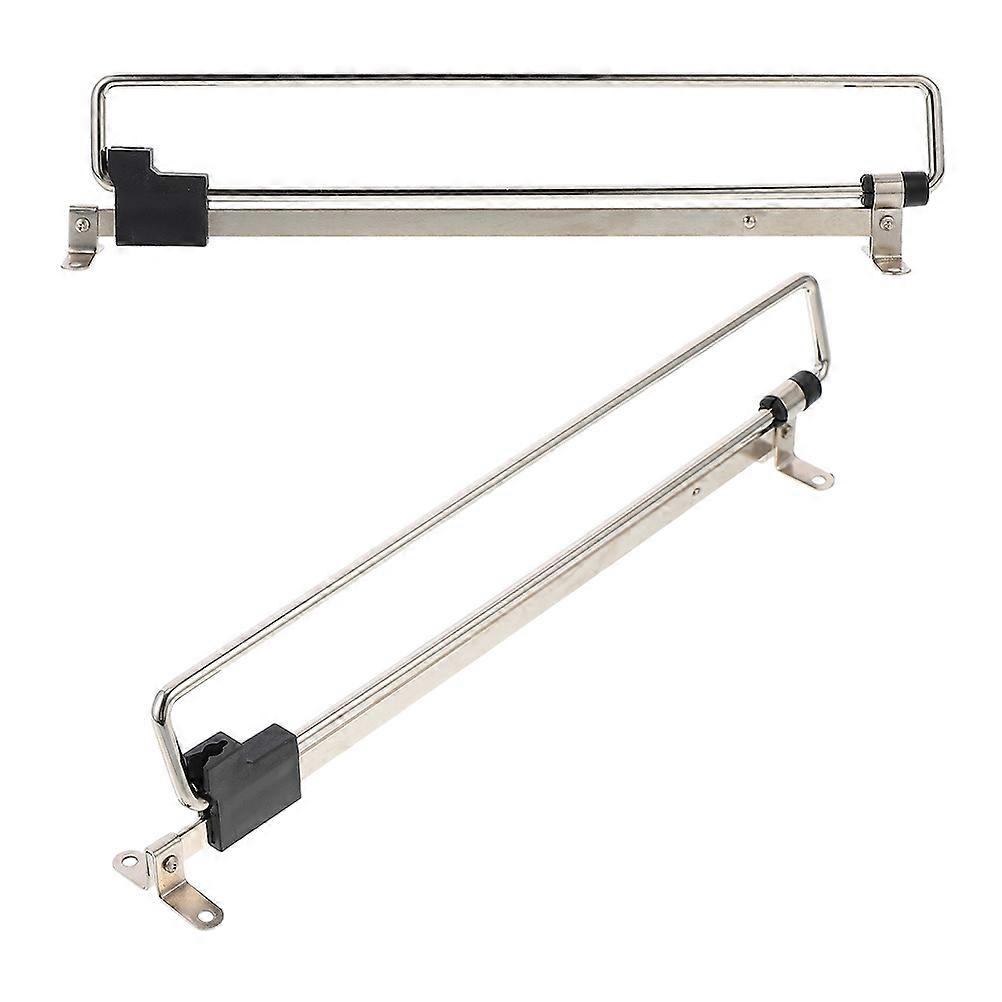 Extending Pull Out Clothes Rod For Closet Space Optimization 11.59X2.16X1.57IN Iron Plastic 2Pcs