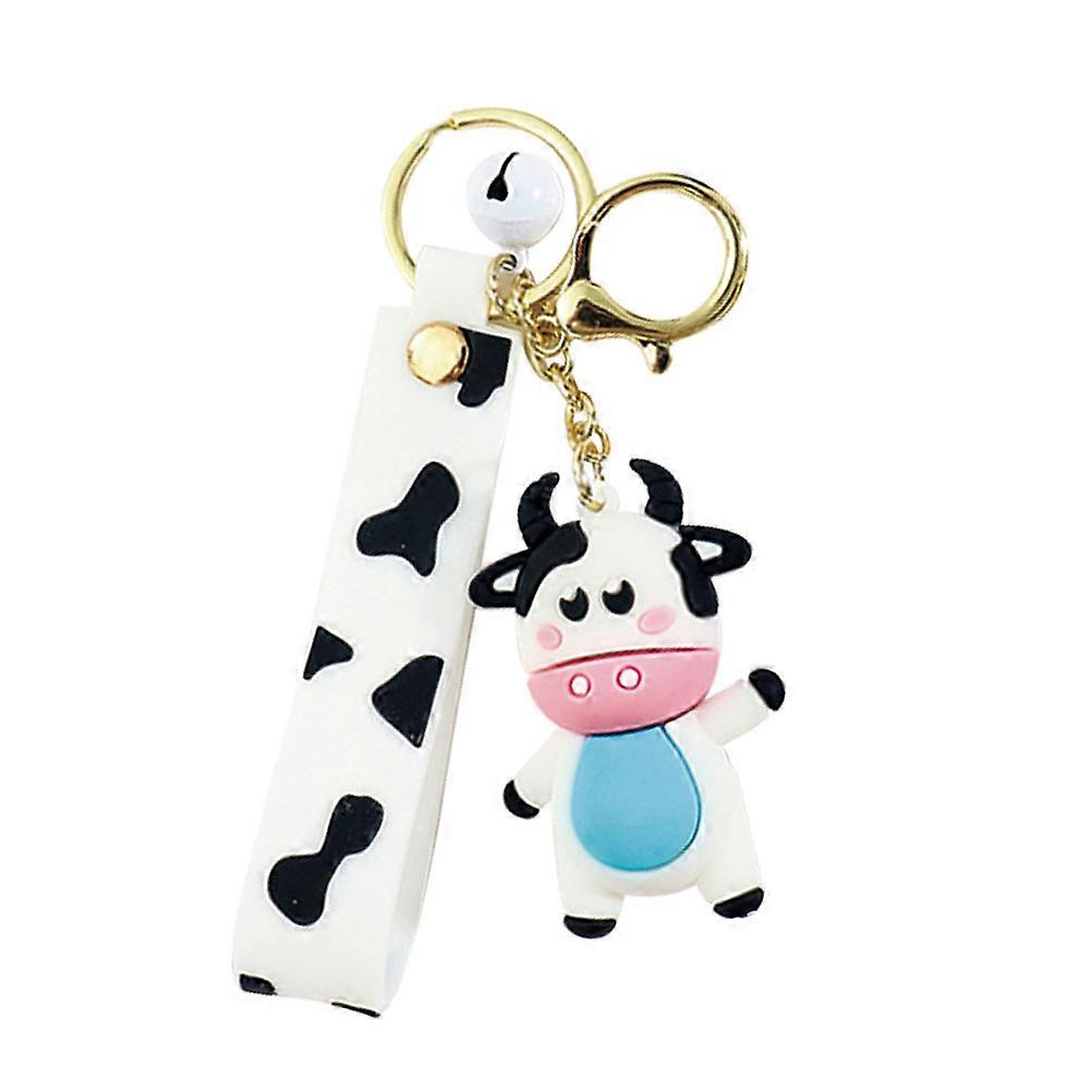 Creative Ox Year Keychain Pendant White for Keychain Decor 2Pcs