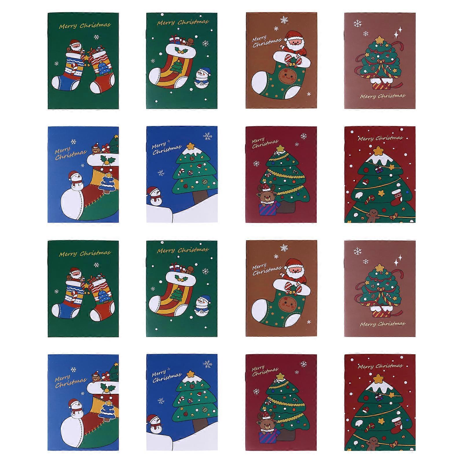Christmas Notebook Pocket Notebook for Student Use 150Pcs Cartoon Design
