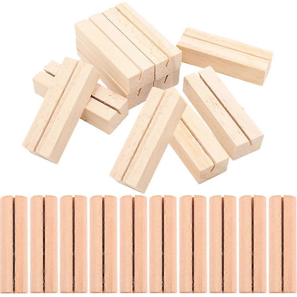 Card Display Stand 100 Pcs Wooden Table Number Holders Simple Design For Weddings Birthdays And Cafes