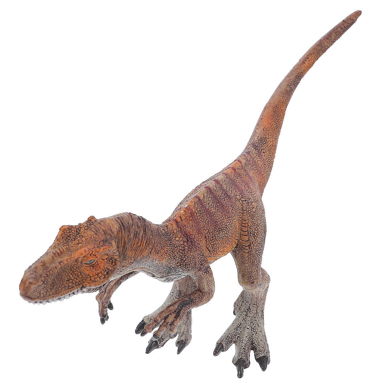 Allosaurus Dinosaur Model Toy for Decoration 2Pcs Multicolor PVC Set