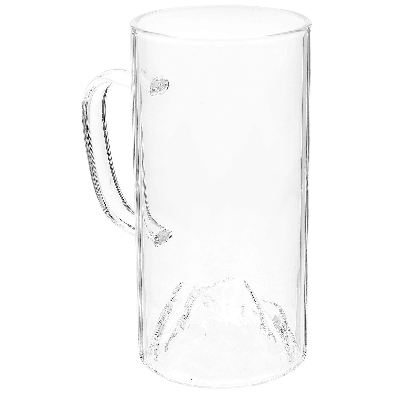 Practical Beverage Cup Transparent Glass Cup for Home Use 3Pcs