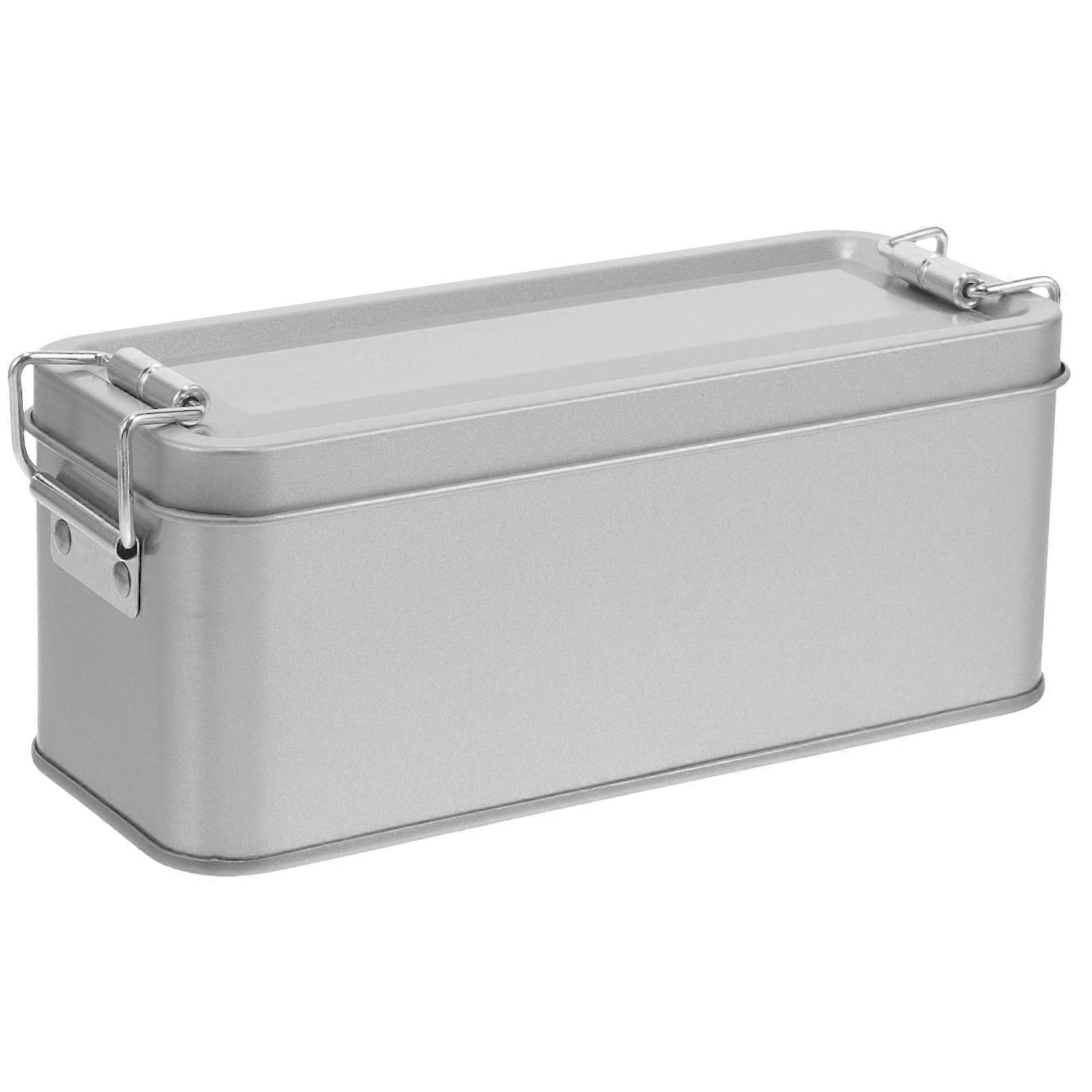 Silver Cookie Tin Durable Candy Container for Small Gift 5Pcs Set