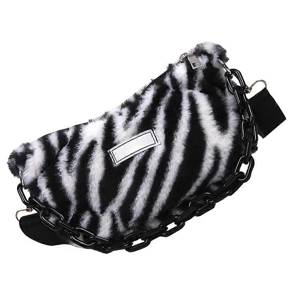 Black Shoulder Bag Suitable for Storage 2Pcs Multifunctional Zebra-Stripe Tote