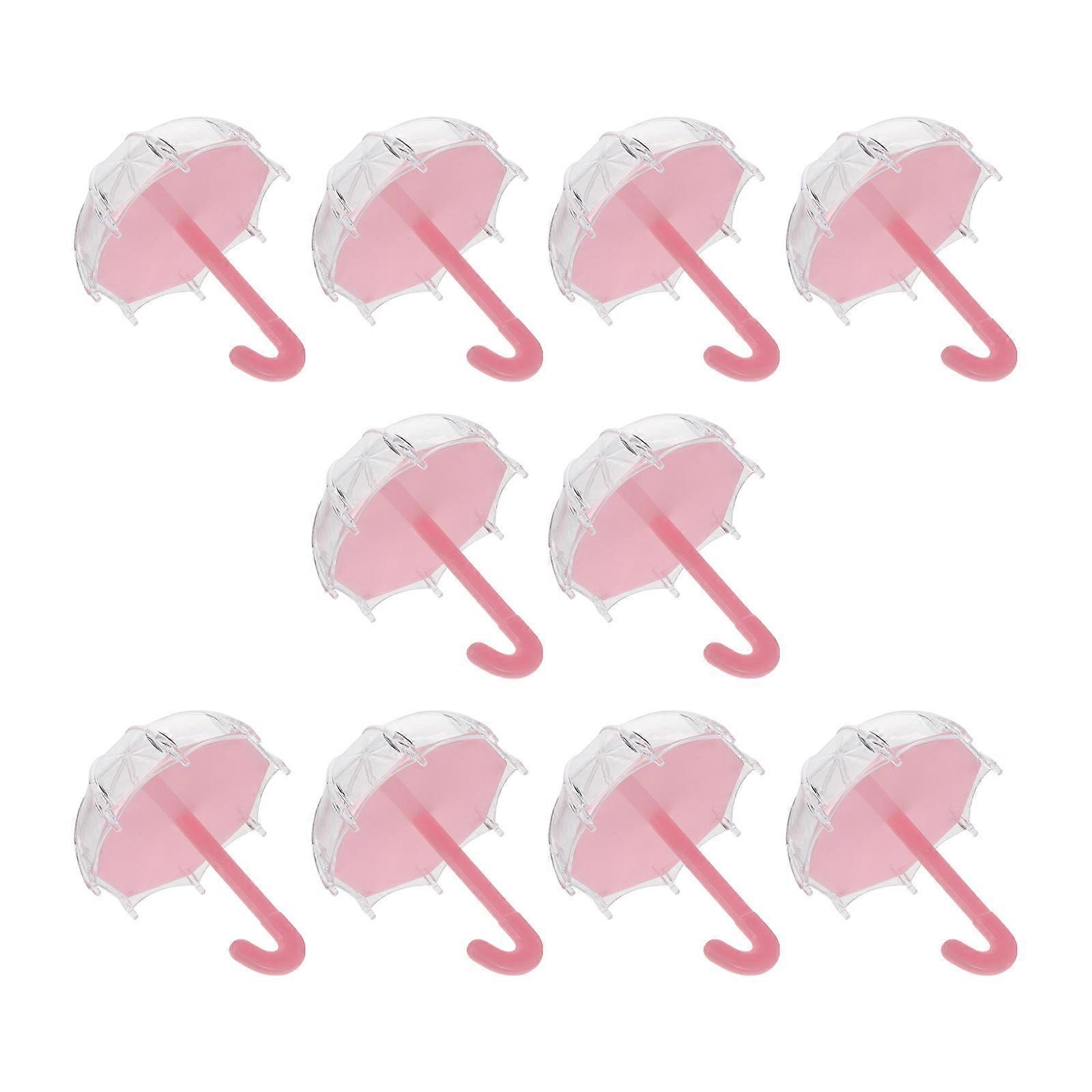 Candy Storage Box Lovely Umbrella Shaping for Storage 80Pcs Pink Plastic