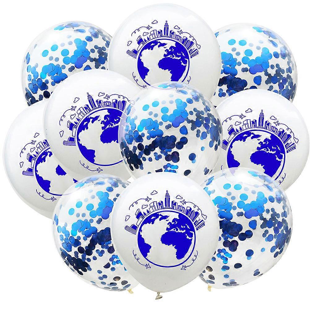 Map Balloons World Map Latex Balloon for Party Balloons 20Pcs White Arrangement