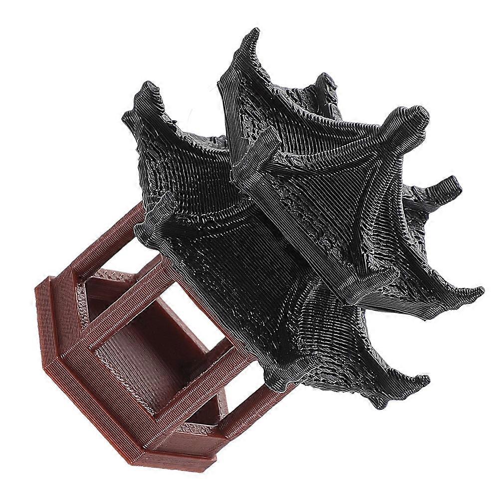 Asian Pavilion Sculpture Mini Pagodas for Tabletop Decoration 2Pcs