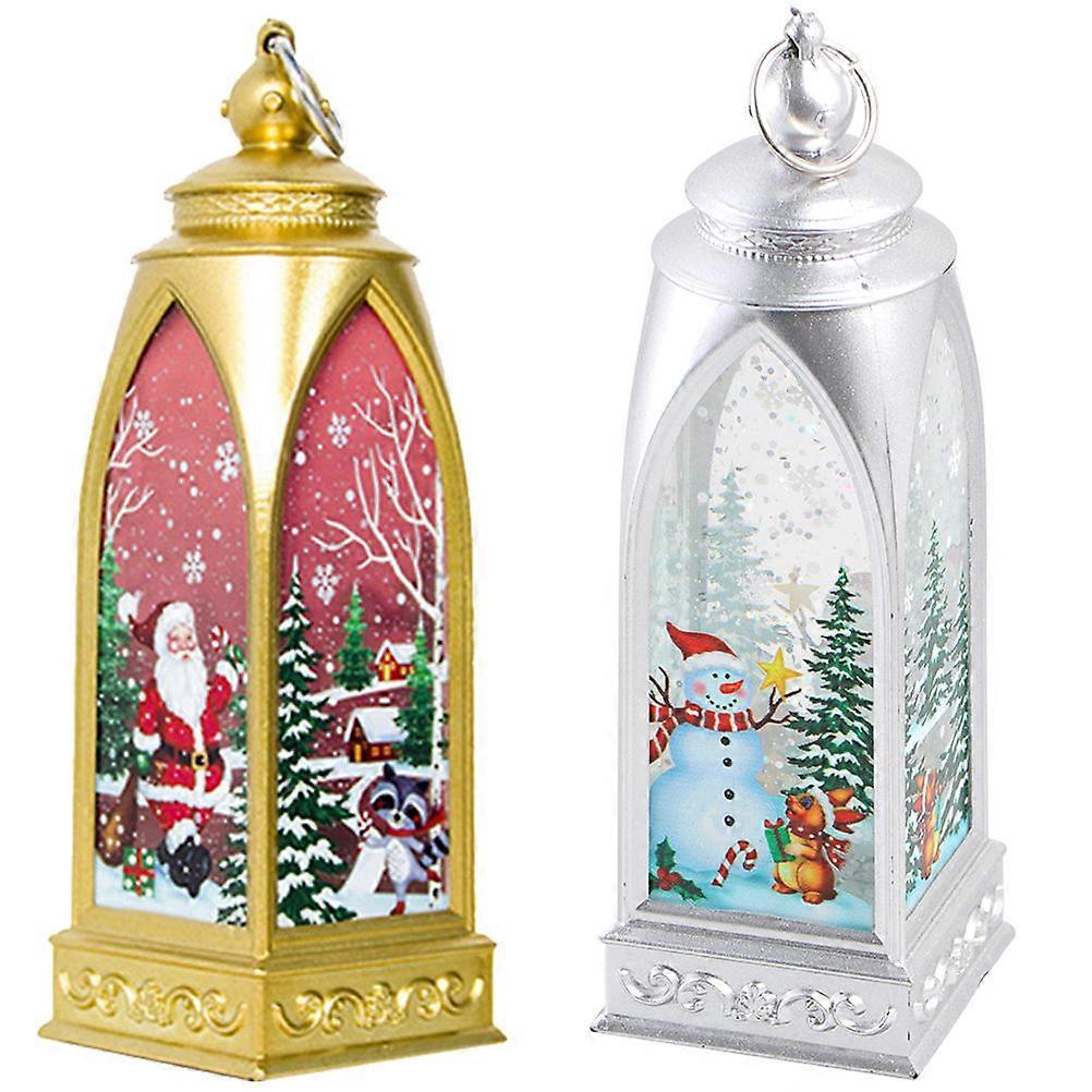 Christmas Light Decorative Lantern for Xmas Hanging 4Pcs Assorted Color