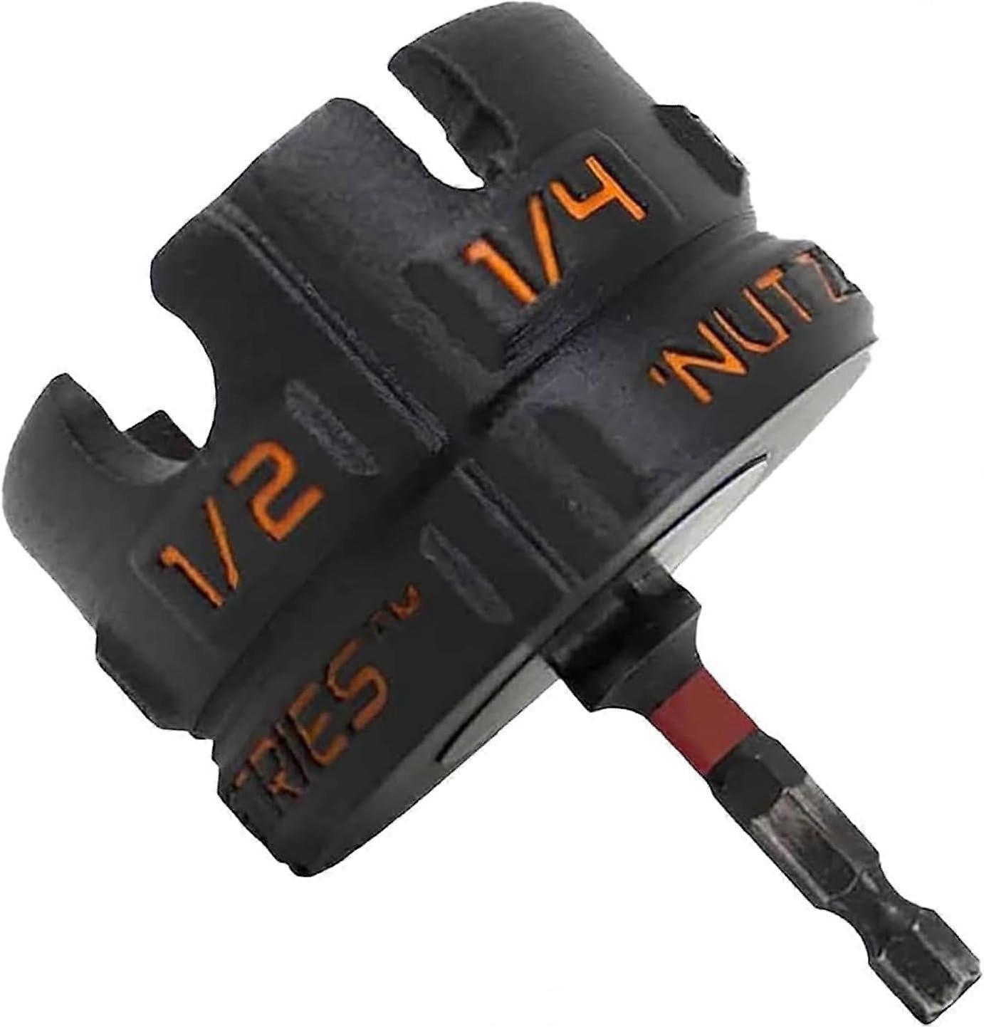 Nut Zipper Drill Attachment, Hex Shank Nut Driver For 1/4' And 3/8' Bolts, Nut Removal Tool For Conduit Racks, 1pc