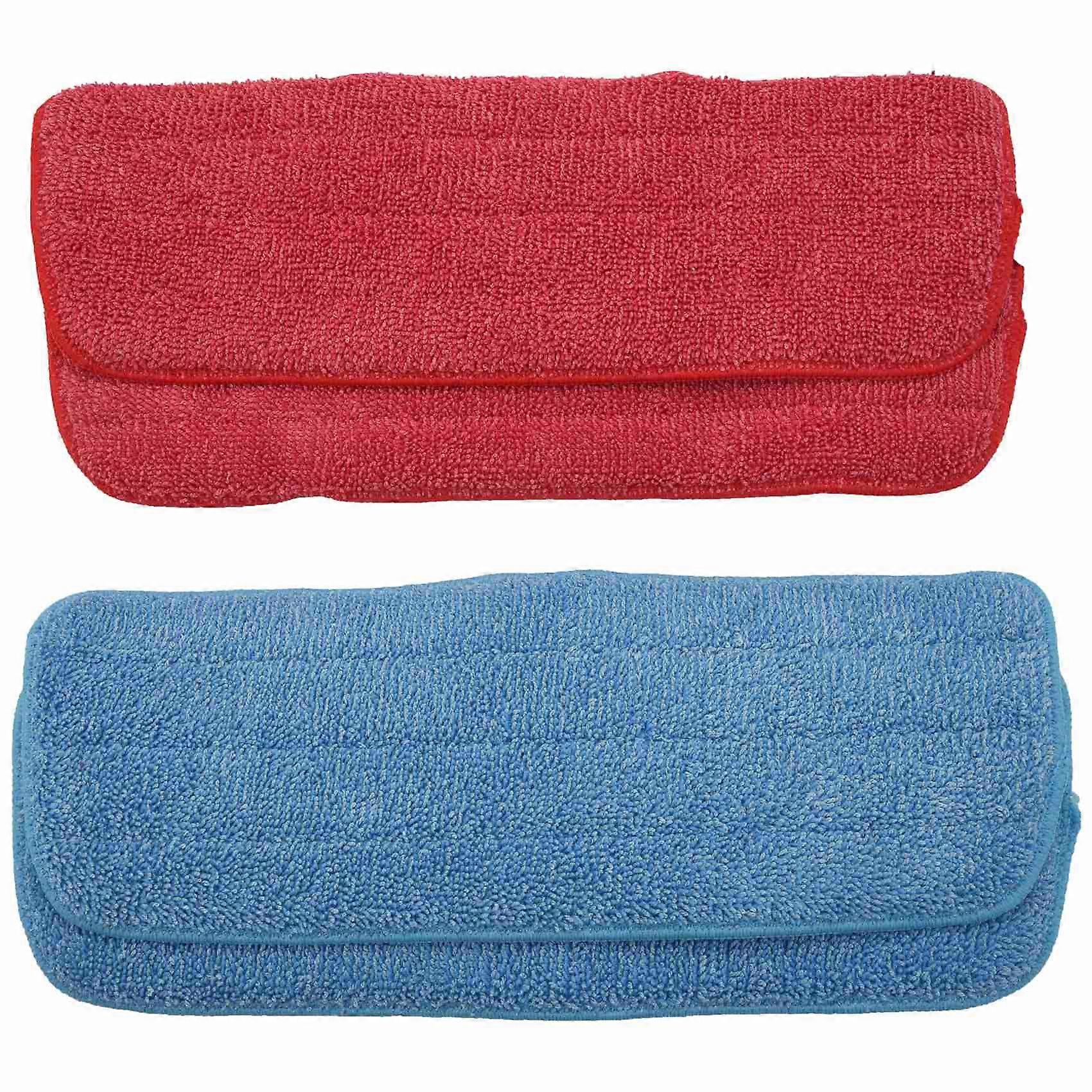 4 Pack Microfiber Mop Replacement Heads,for Wet Dry Mops,Blue and Red