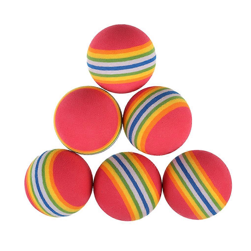 6pcs Golf Balls EVA Foam Training Aid Tool Practice Indoor Lightweight