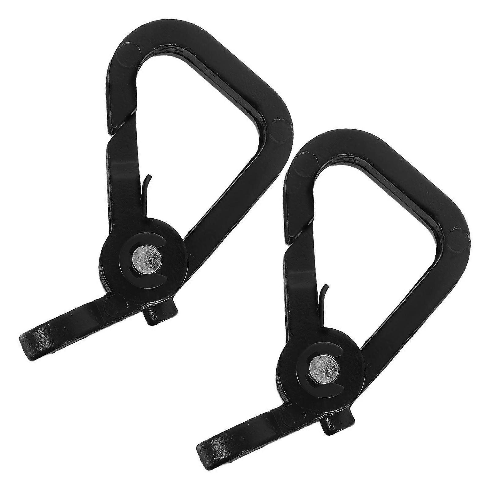 Universal Motorcycle Handlebar Hook 2Pcs For Storage Space Optimization Holding And Gear Organization Black Aluminum
