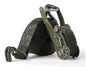 2 polegadas catraca duplo gancho cinta apertador van tensor carro cinta exército cinta verde