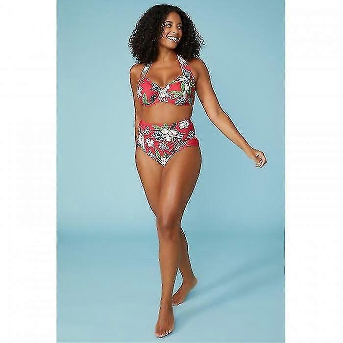 Underbara kvinnor / damer Blommig icke-vadderad bikinitopp